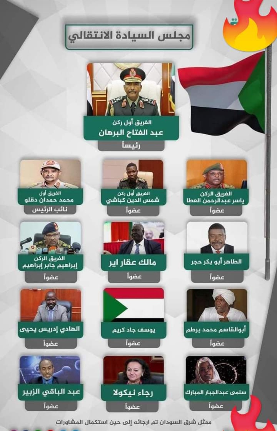 البرهان يشكل مجلس السيادة الجديد