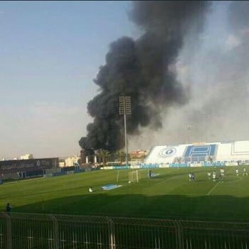 اندلاع حريق داخل مستودع الملابس بنادي الهلال السعودي
