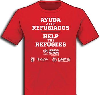 برشلونة واتليتيكو يدعمان اللاجئين السوريين