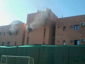 حريق بمباني اتحاد الكرة بالخرطوم 2