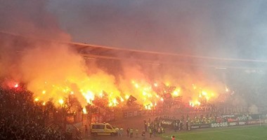 حريق و اشتباكات في الدوري الصربي