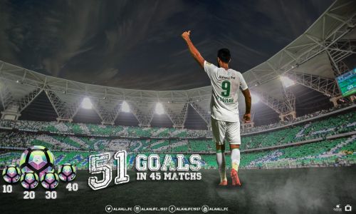 السوري عمر السومة أسرع لاعب يسجل 50 هدفاً في 45 مباراة
