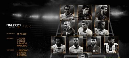 رسميا : تشكيلة الفيفا المثالية لأفضل 11 لاعبا في العالم في 2016