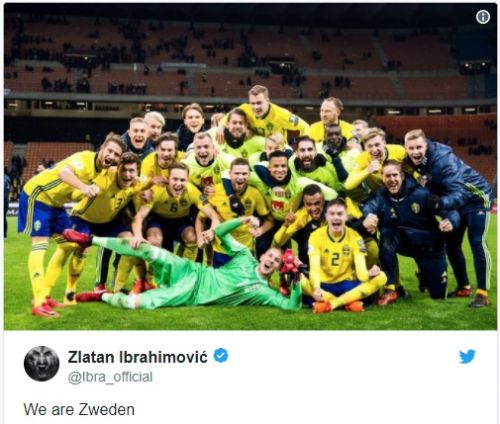 ابراهيموفيتش يثير ضجة كبري بعد تأهل بلاده السويد على حساب ايطاليا